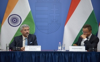 EAM Dr. S.Jaishankar addressed the Annual Conference of Hungarian Heads of Missions, with Foreign Minister of Hungary Mr. Peter Szijjarto